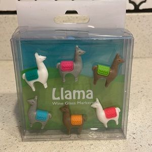 Llama Wine Glass Markers